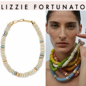 Lizzie Fortunato Laguna Multicolor Recycled Glass Beaded Necklace 200$